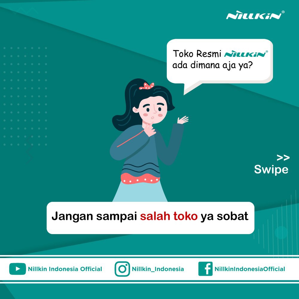 NillkinOfficial's tweet photo. Hallo sobat Nillkin, Nillkin mau share nih. Dimana saja Toko Online Resmi Nillkin? Yuk, dislide yaaaaa https://t.co/USdOzejVYK