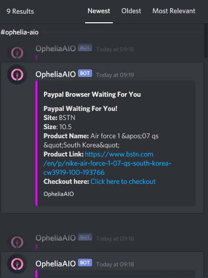 PatyRicko's tweet photo. Thank you very much @OpheliaAIO and @RefactoringCode! OpheliaAIO is amazing!!!🥳😍❤️ https://t.co/SiKrabJOkz
