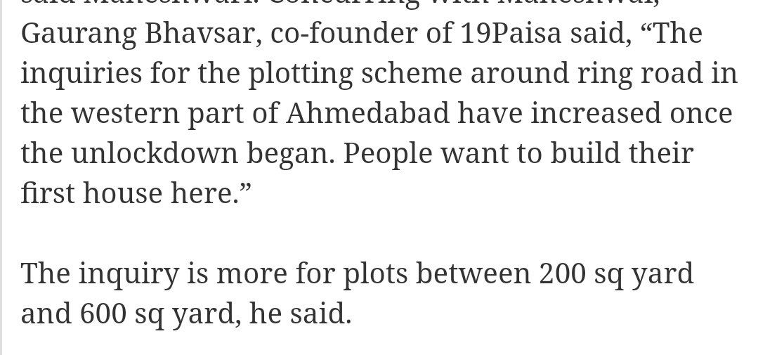 ghbhavsar's tweet photo. My opinion in today’s #AHMEDABADMIRROR on following subject

"Bungalow is the first choice post lockdown - Ahmedabad Mirror" https://t.co/tAVs9SJNfN https://t.co/dIxdeKU0Ow