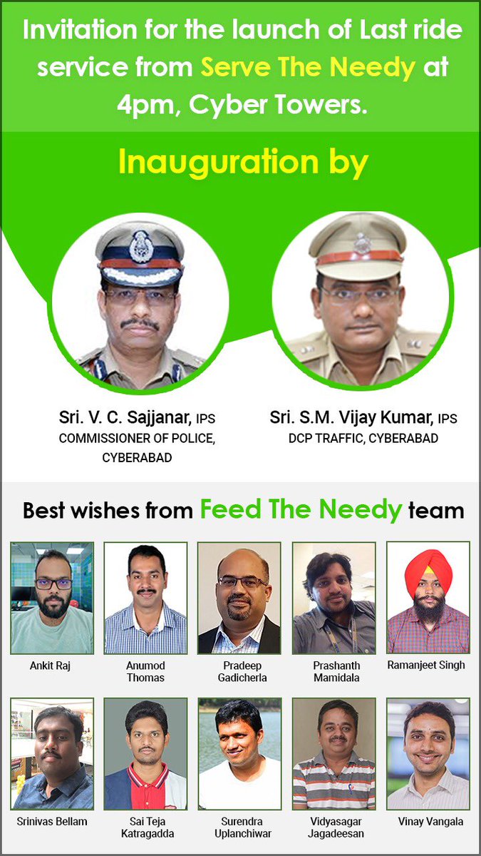 Feedtheneed8's tweet photo. Launch of #Lastride service of #ServeTheNeedy initiative from the founders of #FeedTheNeedy https://t.co/PK4Ji5LufV