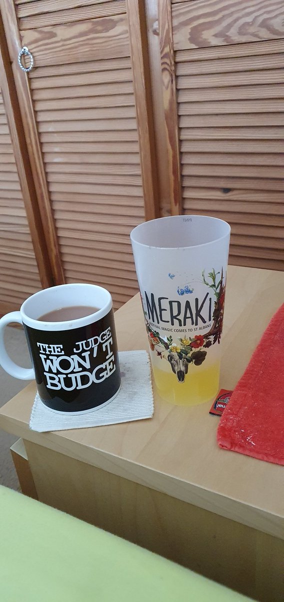 Nice cuppa tea to start the day and a cup I got for the great man himself at the Meraki Festival <a href="/MerakiFestival/">Meraki</a> 2 years ago.... remember that <a href="/RealJudgeJules/">Judge Jules</a> ? So looking forward to tonight's live set.  #JudgeWontBudge #JudgeJules #GWU #LetTheMusicPlay #LiberationDay