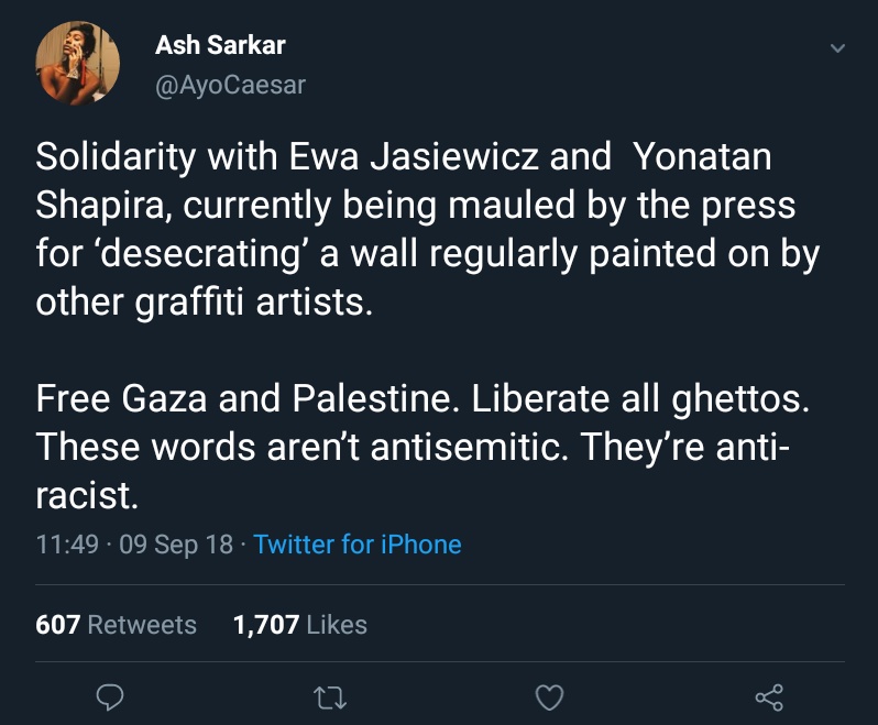 She's a racist #2. She notoriously defended a fellow trot who desecrated one of the last remnants of the Warsaw Ghetto. 3/?