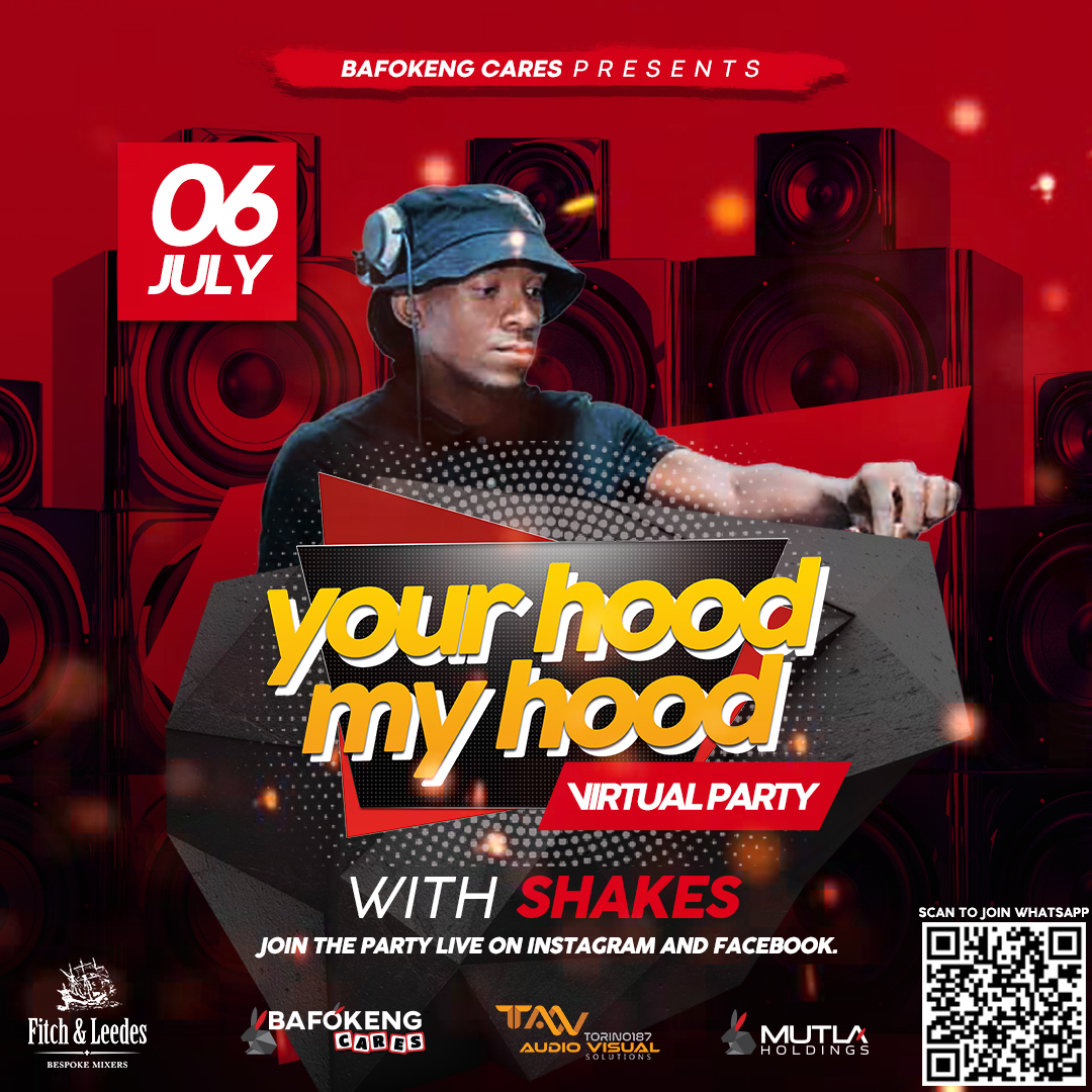 BafokengFarm's tweet photo. House Lovers, turn your living room into a dance floor, join our Your Hood My Hood virtual party as we go live on Facebook.
#BafokengCares
#YourHoodMyHood
#VirtualParty
#FitchandLeedes https://t.co/ySLSUUHace