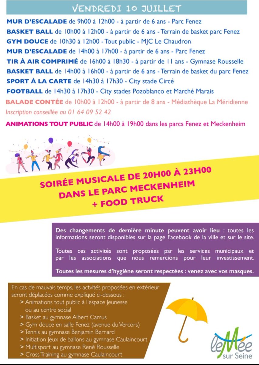 ⛱ PROGRAMME SEMAINE 1 ⛱