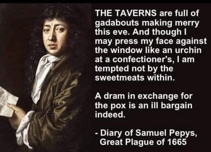 The latest from Mr Samuel Pepys on the opening of pubs today #Covid19UK