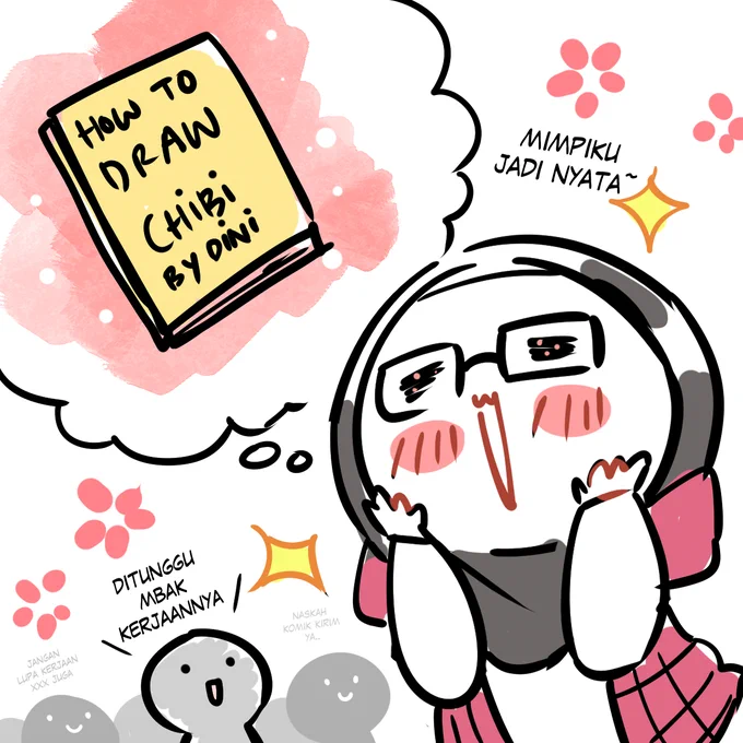 jadi kemarin saya ditawarin sama editor di muffin graphics, mizan, buat bikin tutorial book style chibi~

seneng banget akhirnya impian saya dari jaman dulu kewujud. eh belum deng, bukunya aja belum jadi. tapi paling gak, udah ada lampu ijo.

kemon deadline! come to mama! 