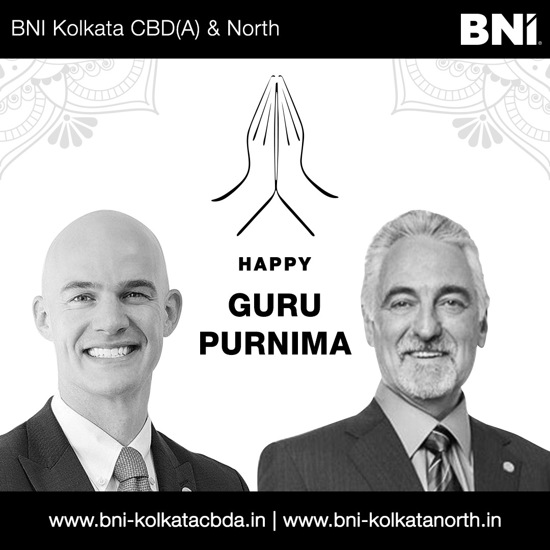BNI_Kolkata's tweet photo. Guru, The Expert Mentor is everything of our eternal life, nothing is possible without him. Life needs some power to push you up and a Guru is that supreme power.

@IvanMisner
@weihmiller

#GuruPurnima #Guru #BNIKolkata https://t.co/NA8xHOa2R9