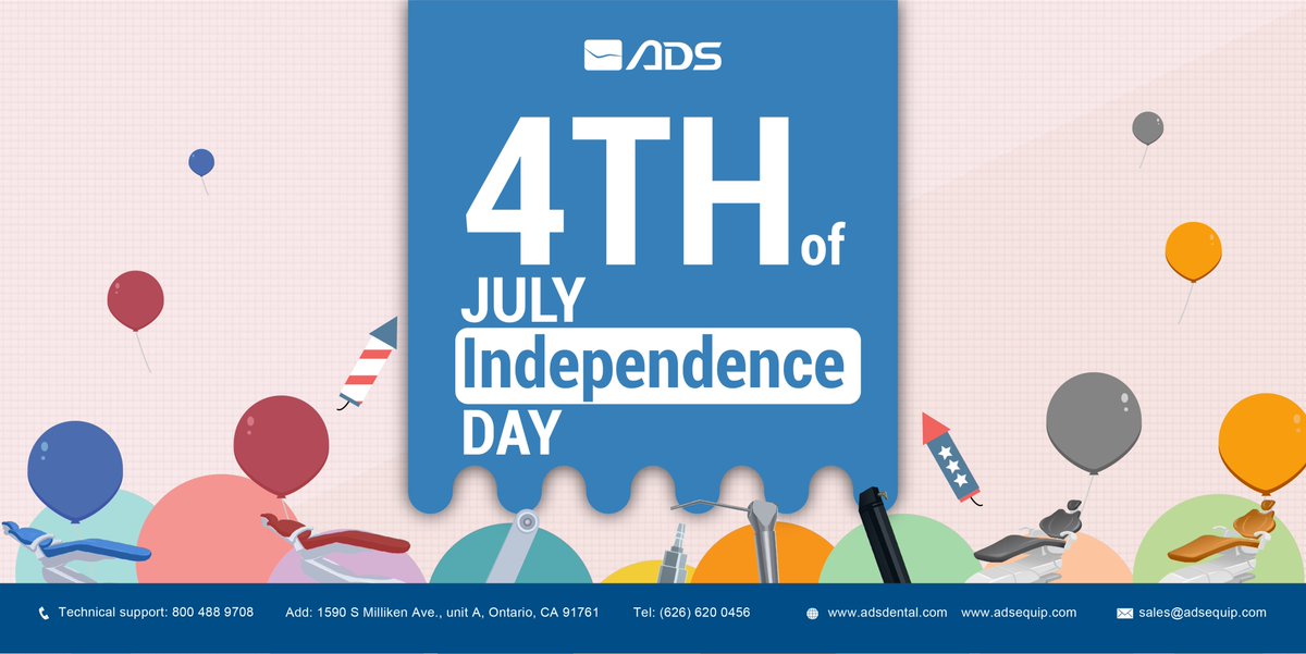 ADSDentalsystem's tweet photo. ADS wishes you and your family a happy Independence Day!

#independeceday #dentalchair #dentalequipment https://t.co/DDRTnQzjHs
