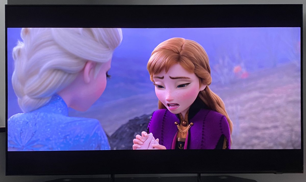 paolopescatore's tweet photo. Kids carrying on from last night streaming #Frozen2 back-to-back #Frozen2Streamalong. Have to say looks stunning on the #SamsungTV #UHD #8K screen (#4K #HDR stream) #DisneyPlus https://t.co/W9PPUs1Eoe
