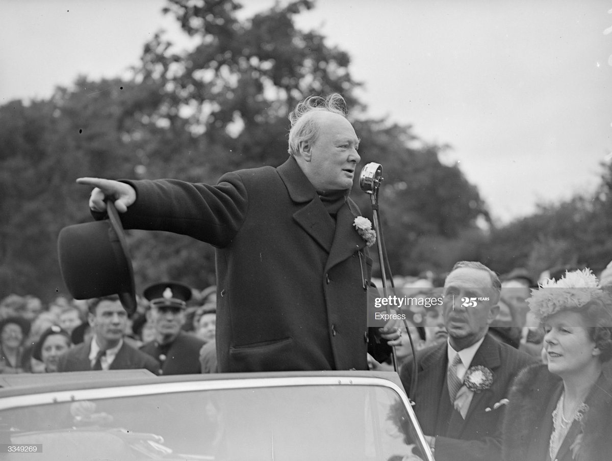 Only the final day, over 1500 public meetings were held across the country. In London, Churchill relied on his war energies to mobilise support: ‘We are going to win. I feel it in my bones’.