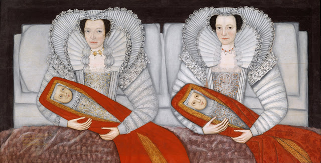 AraceliRego's tweet photo. British anonymous (17th century)-'the cholmondely sisters and their swadded babies-ca 1603 #fineart https://t.co/OpMPtg6Dp0