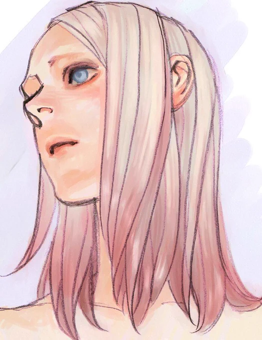 Twitterでイラストを上げ始めて7月でちょうど4年目になります。これは初期の画像です。この頃は毎日描いてました。背景付きを描くようになってからは毎日は厳しくなりました? 
