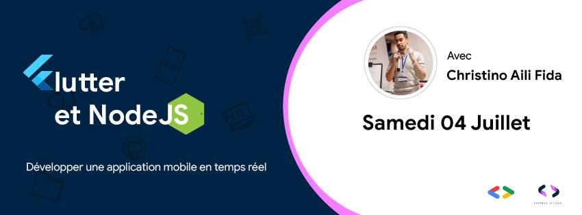 GDGAntananarivo's tweet photo. "Flutter et NodeJS - Développer une application mobile en temps réel" était notre online meetup d'aujourd'hui. Merci a notre formidable speaker @FidaAili #Flutter #GDG #GDGAntananarivo #ExpressInCode https://t.co/mEUN4xPEs8