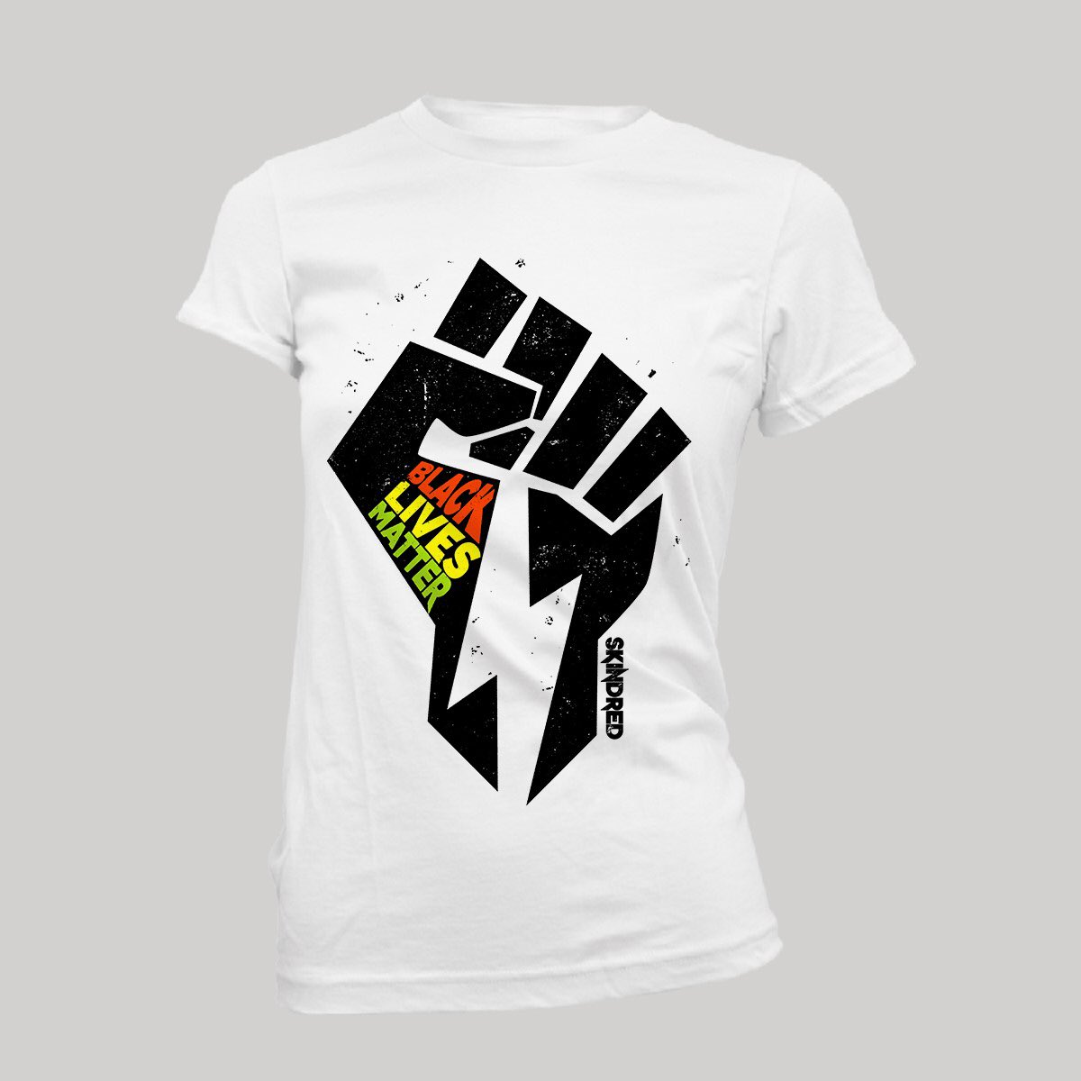 Skindredmusic's tweet photo. For those of you that understand #BLM 
Profits from the sale of this t-shirt will go to the Black Lives Matter movement.
Available now: https://t.co/p6ISVcg4Az https://t.co/SBcXaYUFS7