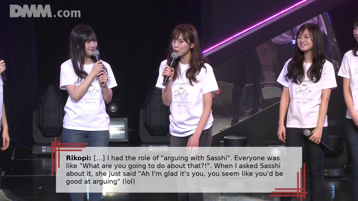 Rikopi on staging an argument with Sasshi during the song earlier #坂口理子