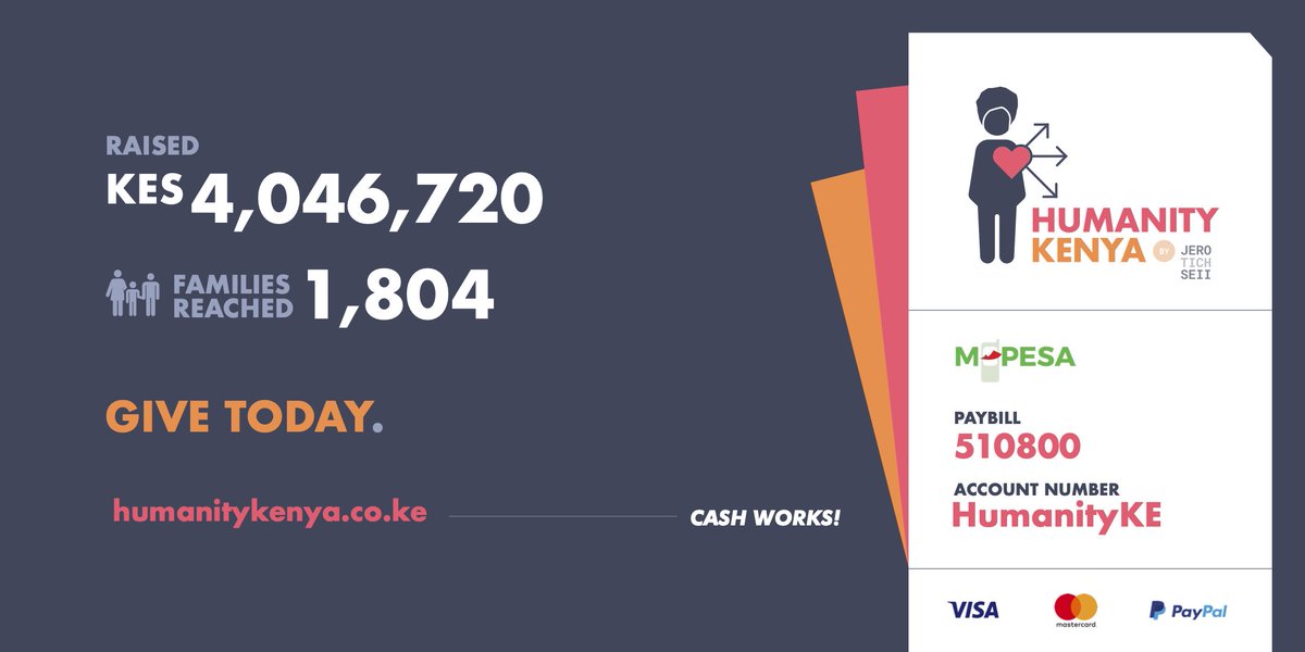 JerotichSeii's tweet photo. @moodewji Congratulations! Do check us out. A twitter-based crowd funding initiative. Many, many families in desperate need while big guns play Russian Roulette with their lives; taking their sweet time to enact simple, dignified cash transfers.

#CashWorks 
#HumanityKenya https://t.co/voDhZcxNPV
