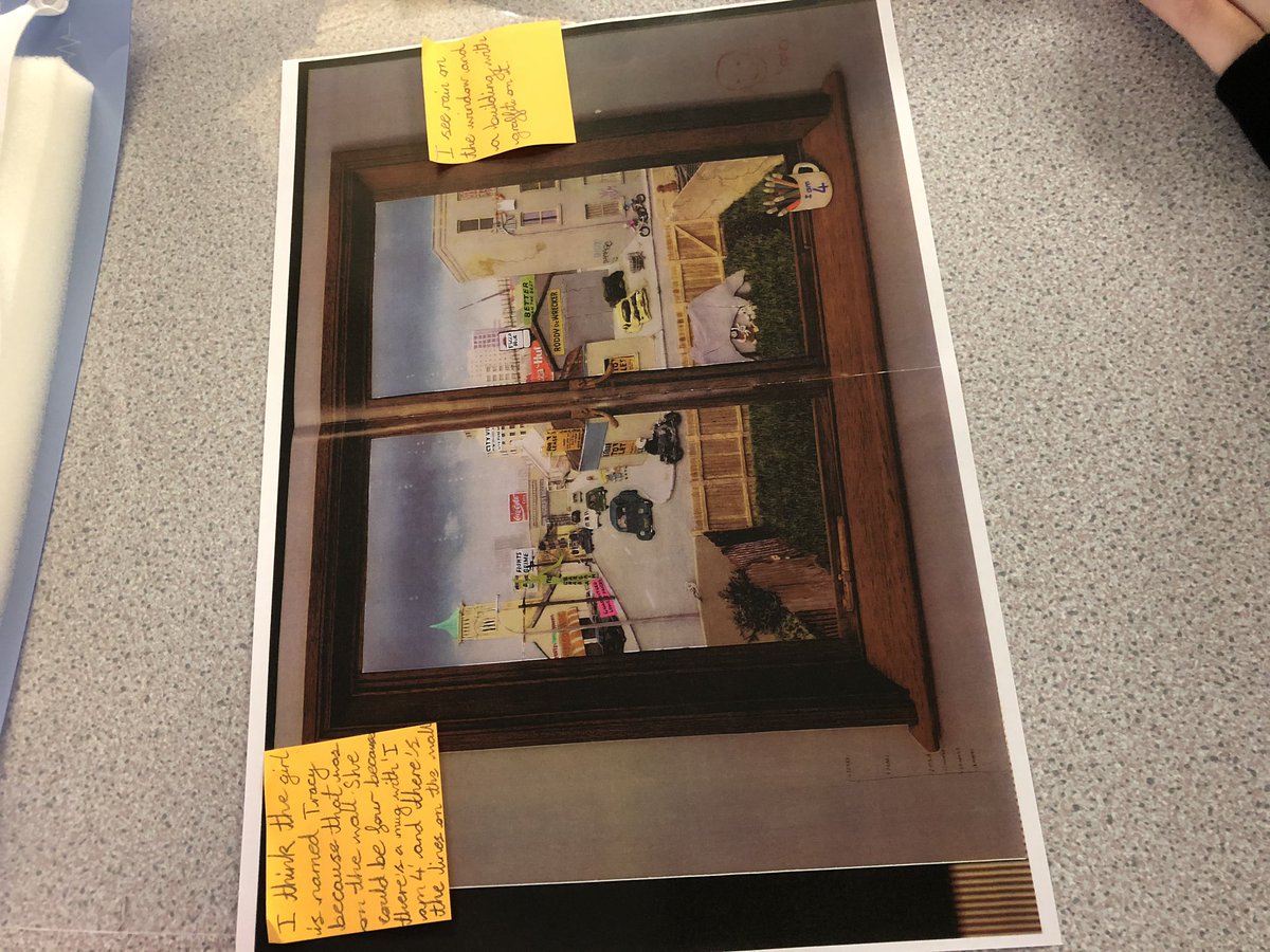 AshwoodYR5's tweet photo. Our Year 6 bubble enjoyed discussing the themes of personal journeys and sustainability in the picturebook ‘Belonging’ by Jeannie Baker as part of our Talk Derby activities this week. We loved the beautiful collage pictures 😊 #TALKDerbyDAY #DREAMers #expressivecommunicators https://t.co/3kolkYeVMK