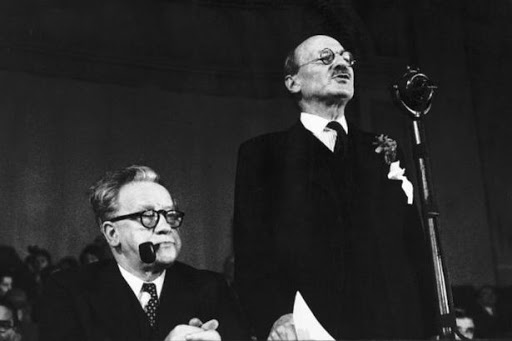 For Attlee, speaking at Bethnal Green baths, this was now a time for change:‘We are asking that, for the first time in the history of Britain, the working class party should be given power to carry out a policy that puts the interests of the common man first’