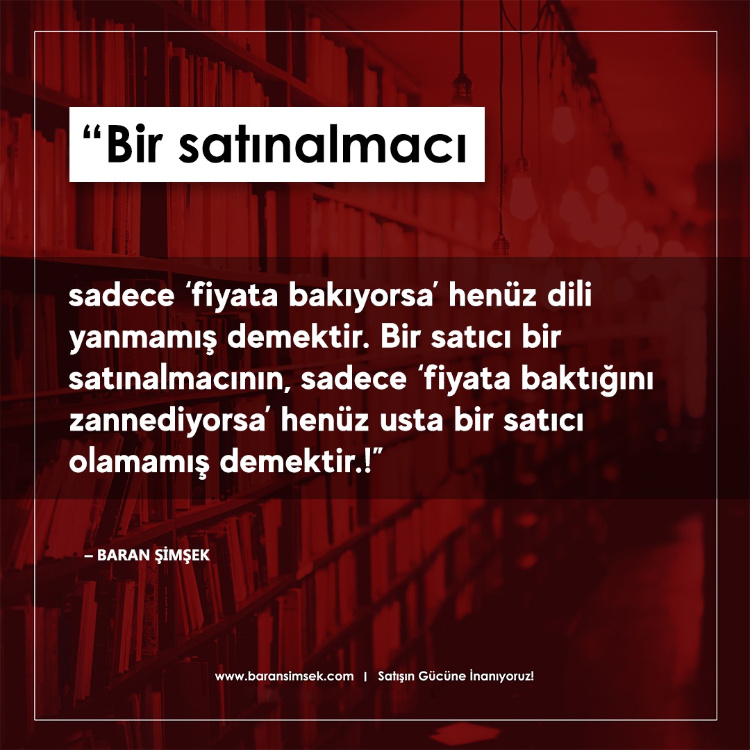 🤓Sence müşteri için en önemli ve tek şey fiyat mı?
Bir müşteri için fiyattan daha önemli şeyler olabilir mi?

Fiyat müşterinin öncelikler sıralamasında kaçıncı sırada? (Bu sıralama neye göre, hangi tecrübelere, bilgilere göre belirlendi, kim veya ne bu sıralamayı değiştirebilir