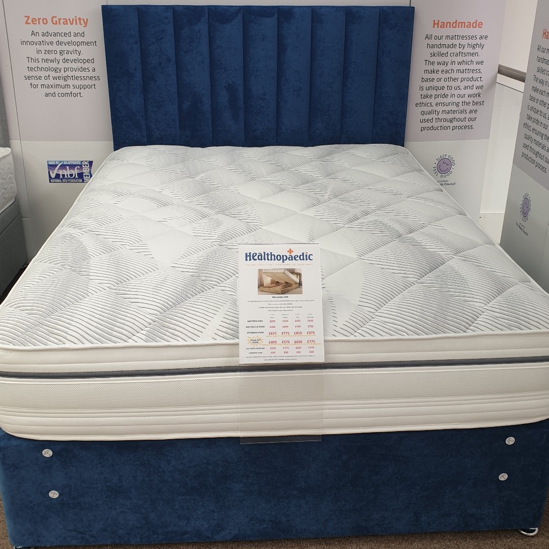 New to Market Carpets is the Memorize Divan, this has a 1400 pocket sprung unit, combined with pressure relieving memory foam to give maximum support. Only £599 for a double mattress, divan base with 2 drawers &amp; strutted headboard. ow.ly/zskm50AoKUU