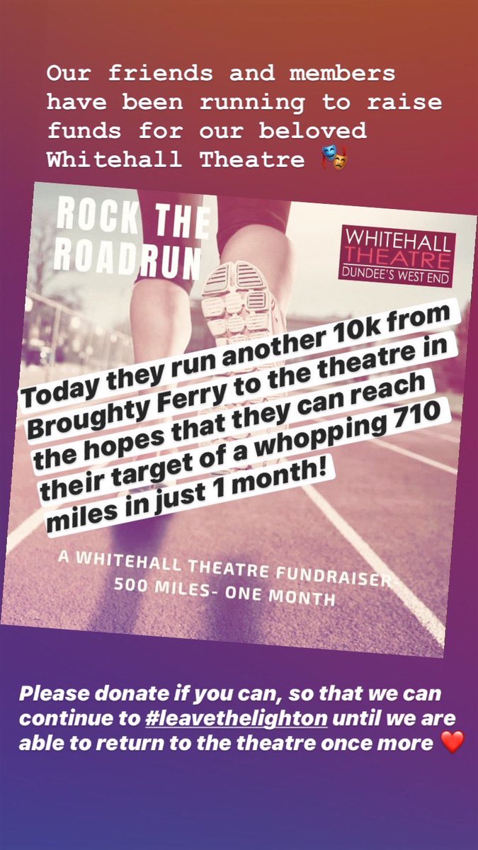 DMS1928's tweet photo. Today we are supporting the runners in the Rock The Road Run who are raising money for our beloved @TheWhitehall theatre! Please follow the link below and donate if you can. 

https://t.co/R3ptSxLbrG https://t.co/8KXnbEFHeH