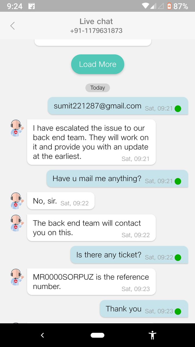 sumit221287's tweet photo. @JioCare I even spoke to live customer support who said the admin team will mail me but still haven't received anything update https://t.co/6Fu44DPg8p