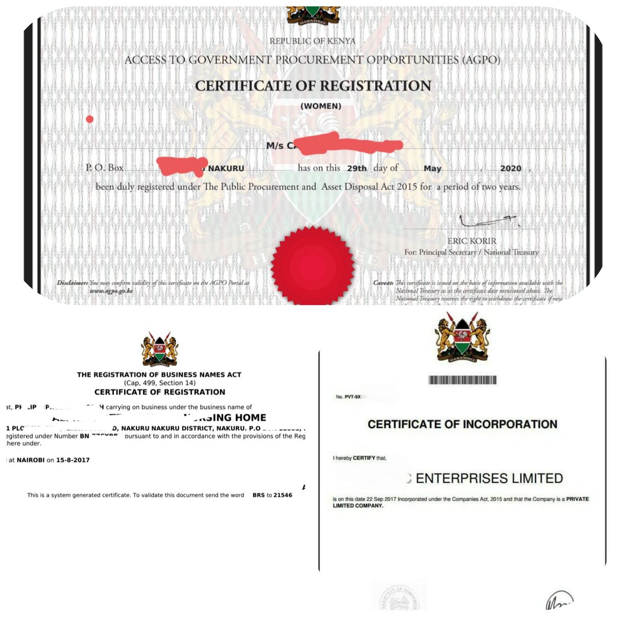 fayjohnz_royal's tweet photo. Our Services
✔Company Registration
✔Business Registration 
✔Partnership Registration 
✔Change of BN to Limited
✔Change of Directors
✔AGPO 
✔CR12 
✔Annual Returns
✔NCA Application
✔Kra Services
Call us on: 0712872256
Kenyatta https://t.co/dsBn2Z91kY