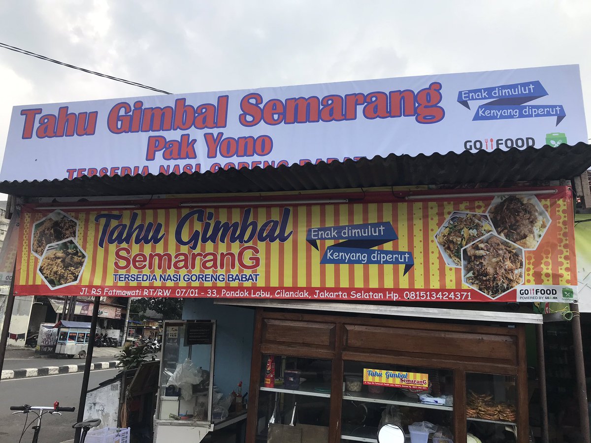 drhaltekehalte's tweet photo. Tahu Gimbal Semarang x @bakwan_PTK. Lokasi baru ada di pojok pertigaan Jl Pondok Labu Raya dan Jl H Ipin, sekitar 350 meter dari Halte TJ Jl Pinang Raya, Aneka Buana #darihaltekehalte https://t.co/SObzF19RPz