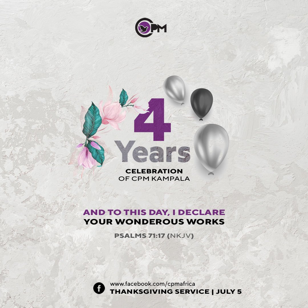 CPMAfrica's tweet photo. The celebration is on as we bless the Lord for the journey so far.
Join in the Thanksgiving Service tomorrow, live on Facebook at 10am.
#reign2020 #cpmsundays https://t.co/wReacO0lyb