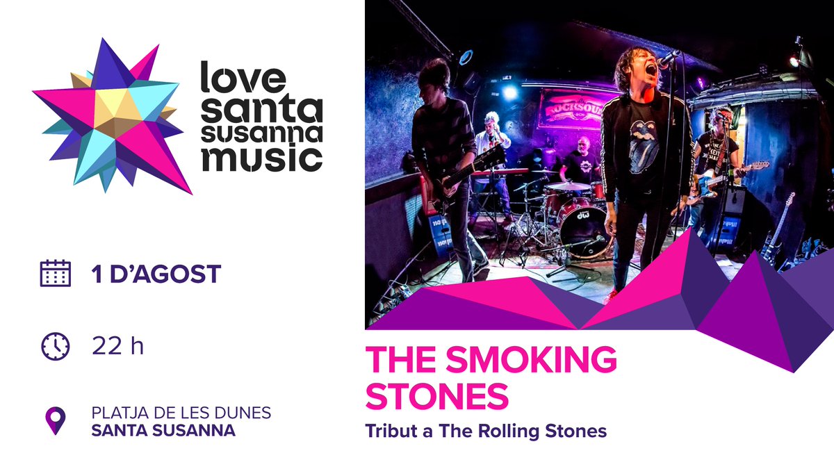 🎸 La música de #therollingstones transcendeix límits i generacions 🔥. Ho comprovarem ben aviat amb @SMOKINGSTONES, un dels grups que millor sap retre tribut a la banda de Mick Jagger. Paraula de Stone 🤟🤟

#lovesantamusic20 #SantaSusanna #RonNegrita #smokingstones <a href="/RonNegrita/">Ron Negrita</a>