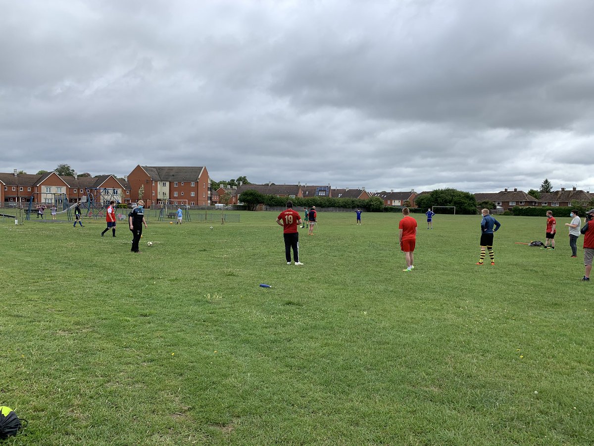 WokingWolves's tweet photo. And we’re back!
Training has resumed for Woking Wolves!
All social distancing rules are being adhered to at all times - once the rules have been explained, the players will be put into the allowed groups of 5 with a training coach.
Temps taken and PPE supplied
#wdffa https://t.co/Md2m8mO5Jy