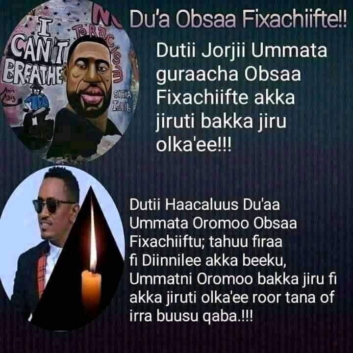 firi_man's tweet photo. Justice for Hacaaluu hundeessaa https://t.co/ZkPHCEkqhE