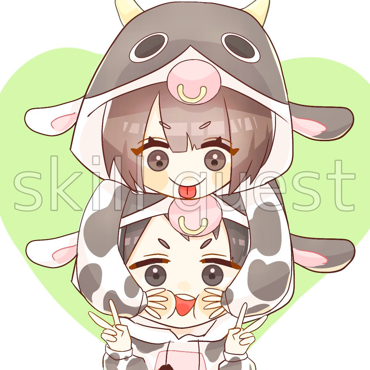 スキクエ クリエイターギルド 実績紹介 レビュー ほんとに仲良い感じにしてもらい牛さんもいい感じでありがとうございます イラストレーター ゴリ男 スキルクエスト実績 アイコン依頼 ゲーム配信 荒野行動 フォートナイト ブログ初心者