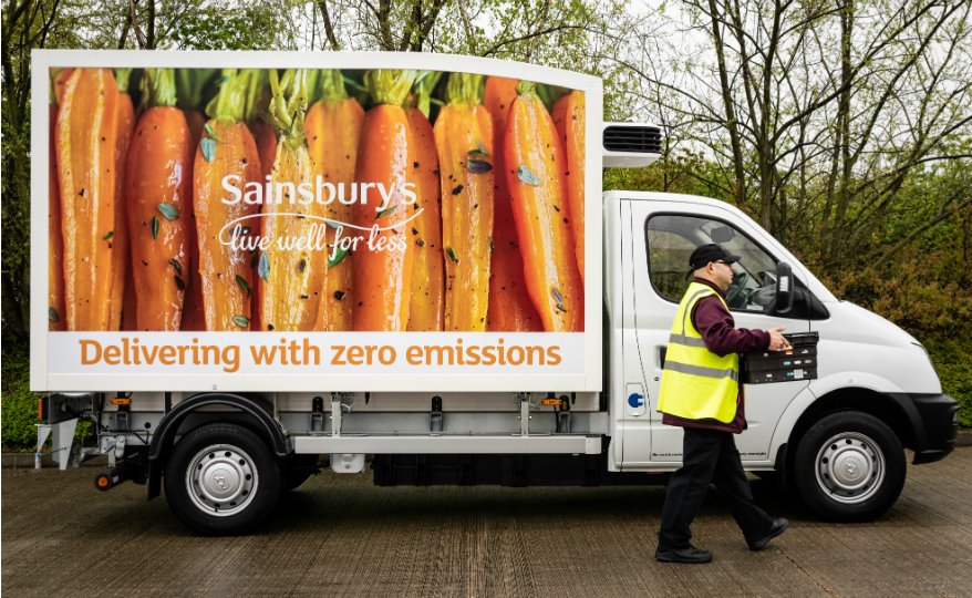 Fewer shoppers drive to the supermarket, often favouring on-line delivery for a big shop – a single van (including electric ones) can make up to 30 deliveries a day.  https://www.about.sainsburys.co.uk/news/latest-news/2019/11022019-electric-vans