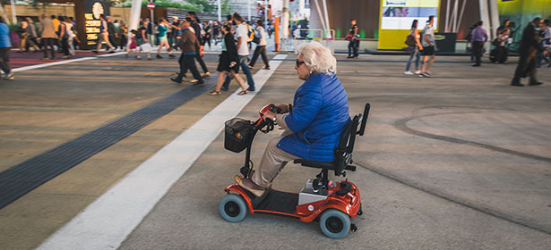 Some people use a mobility scooter to go to the shops.  https://www.which.co.uk/reviews/mobility-scooters/article/mobility-scooter-faqs Many types of cycle are also available, increasingly with electric assist, so more people can make local trips by bike than you might realise  https://wheelsforwellbeing.org.uk/types-of-cycles/
