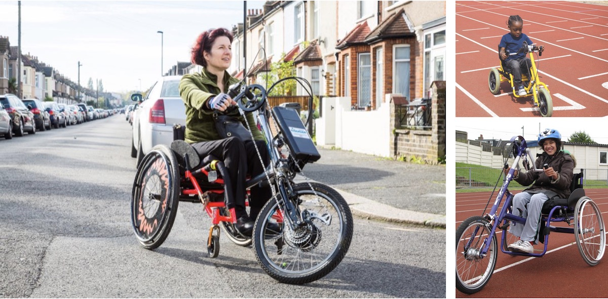Some people use a mobility scooter to go to the shops.  https://www.which.co.uk/reviews/mobility-scooters/article/mobility-scooter-faqs Many types of cycle are also available, increasingly with electric assist, so more people can make local trips by bike than you might realise  https://wheelsforwellbeing.org.uk/types-of-cycles/