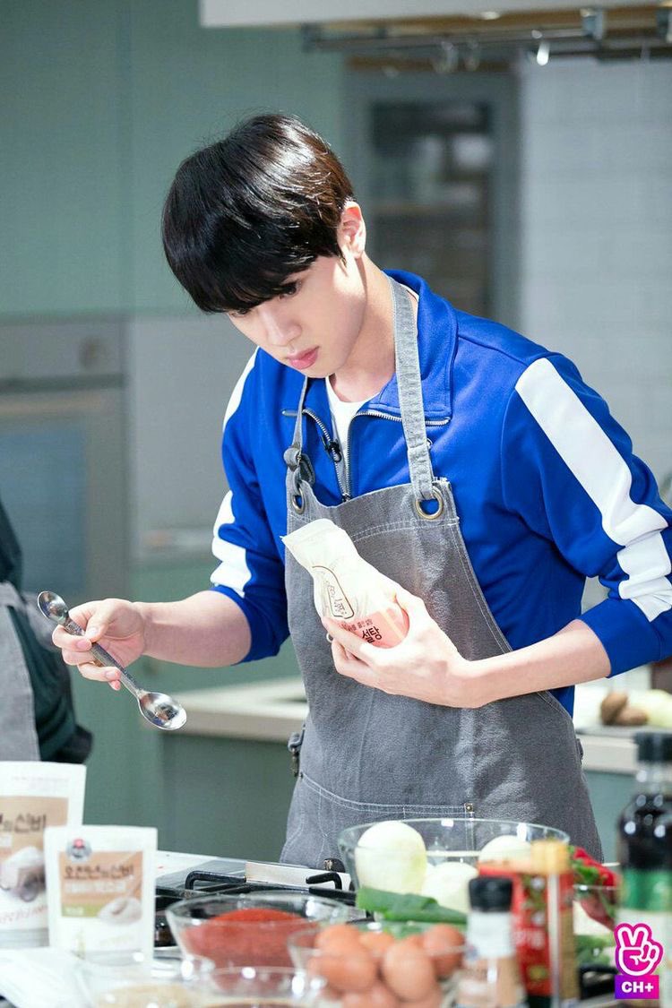 He finally agreed to a cooking show! You bought a professional camera and snap photos away, so proud of him, admiring his beauty from away as he works his magic.