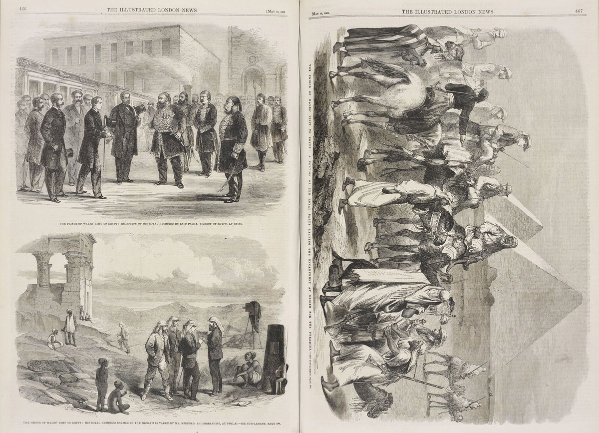 BarberInstitute's tweet photo. While the Prince of Wales, Albert Edward, was travelling through the Middle East in 1862, the Victorian public stayed up-to-date via newspapers - including weekly reports and engravings in 'The Illustrated London News'. 📰
See it in #SightsofWonder ➡️ https://t.co/KcilATZjBx https://t.co/68OSbiiWr4