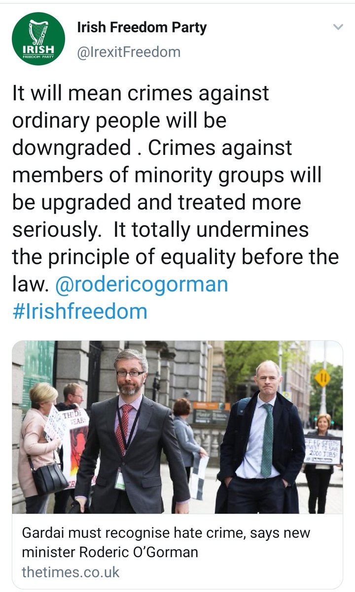 11)The same minister is calling for "Hate Speech laws"It may soon be a crime to speak their definition of hate speech. I wonder in the near future will such concerned observations in this thread be labeled hate?We must protect our children.  @IrexitFreedom