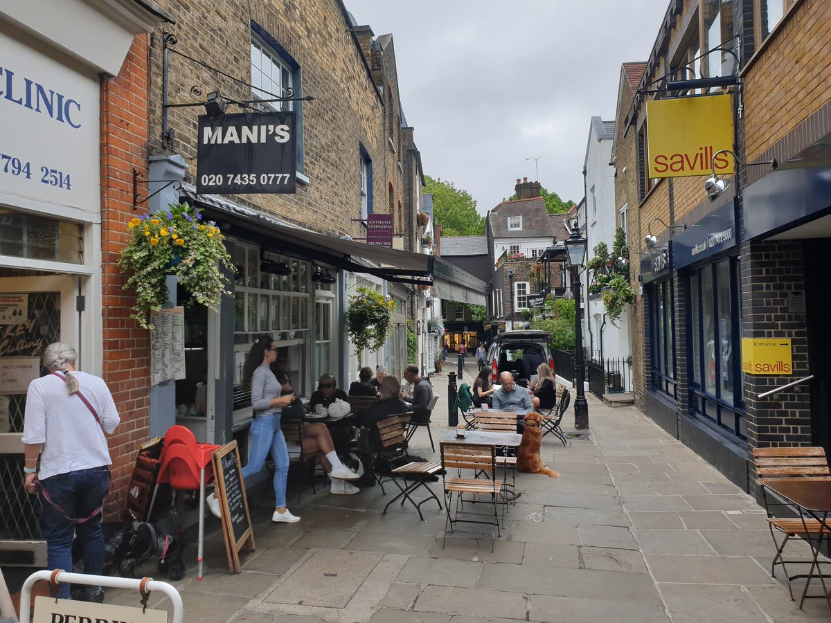 I'm off for a wander through Camden and Westminster today, calling in at a few pubs to see what the mood is. Starting in Hampstead, where things are starting to come to life. Tables back outside the Coffee Cup and Mani's