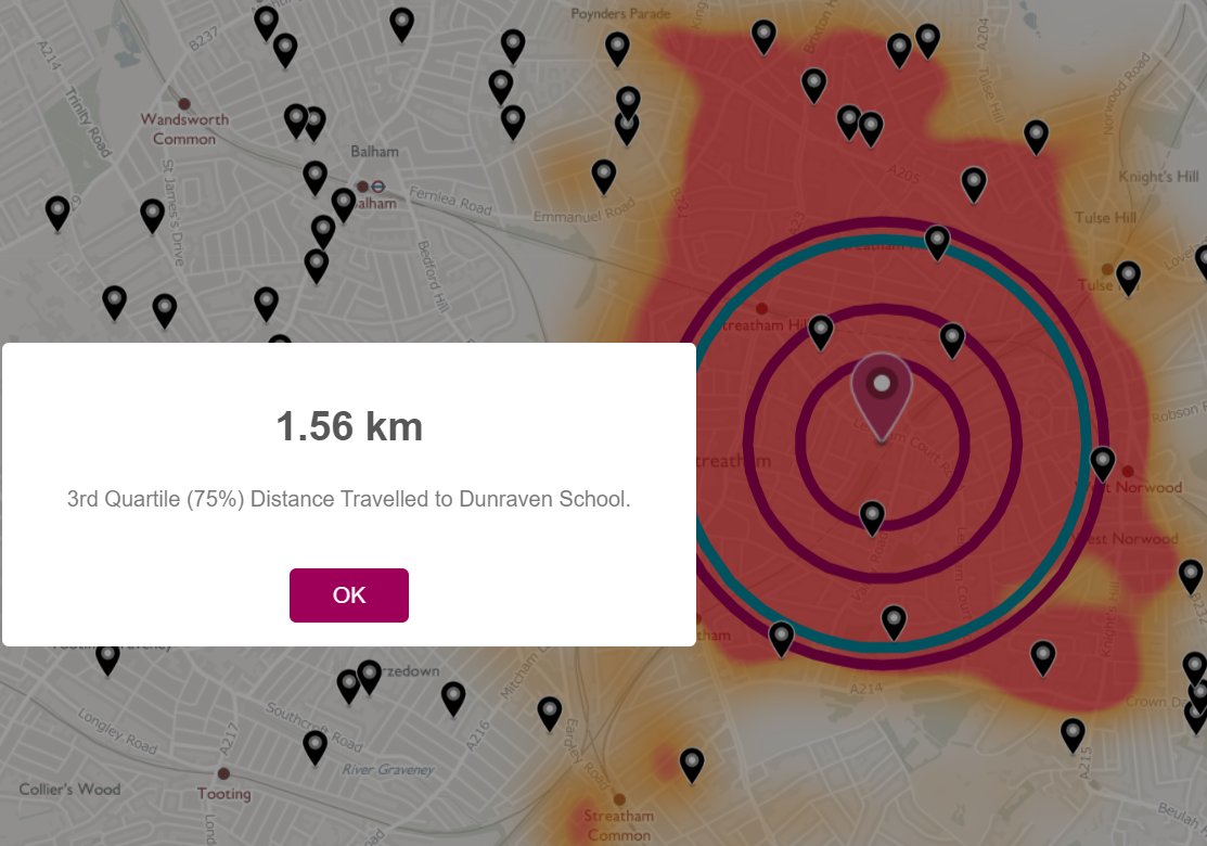 As streets are made safer fewer children are driven or need to use public transport as the great majority of children in London live within easy walking or cycling distance of their schools (pics show secondary schools, primary ones tend to be closer)  https://maps.london.gov.uk/schools/# 