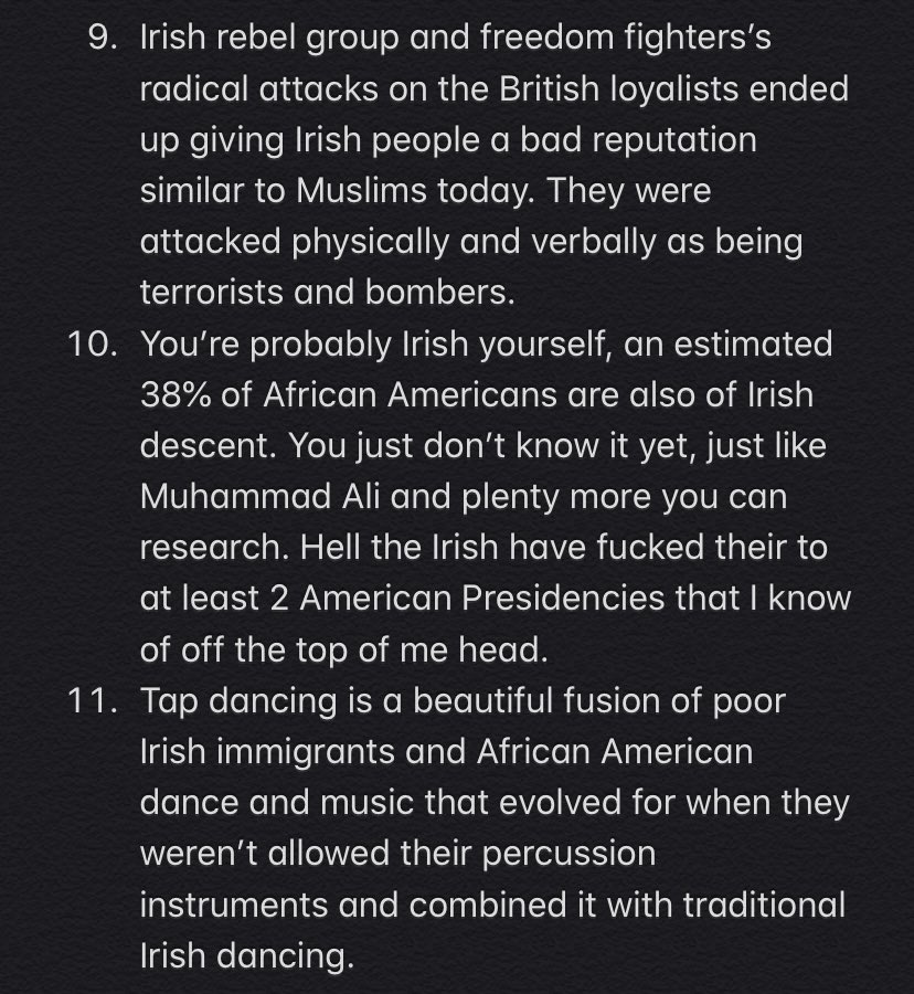 My Thread on Anti-Irish sentiment from Black Lives Matter supporters and anyone else.  @CHPYXO Be better, please and thank you. We’re all in this together.