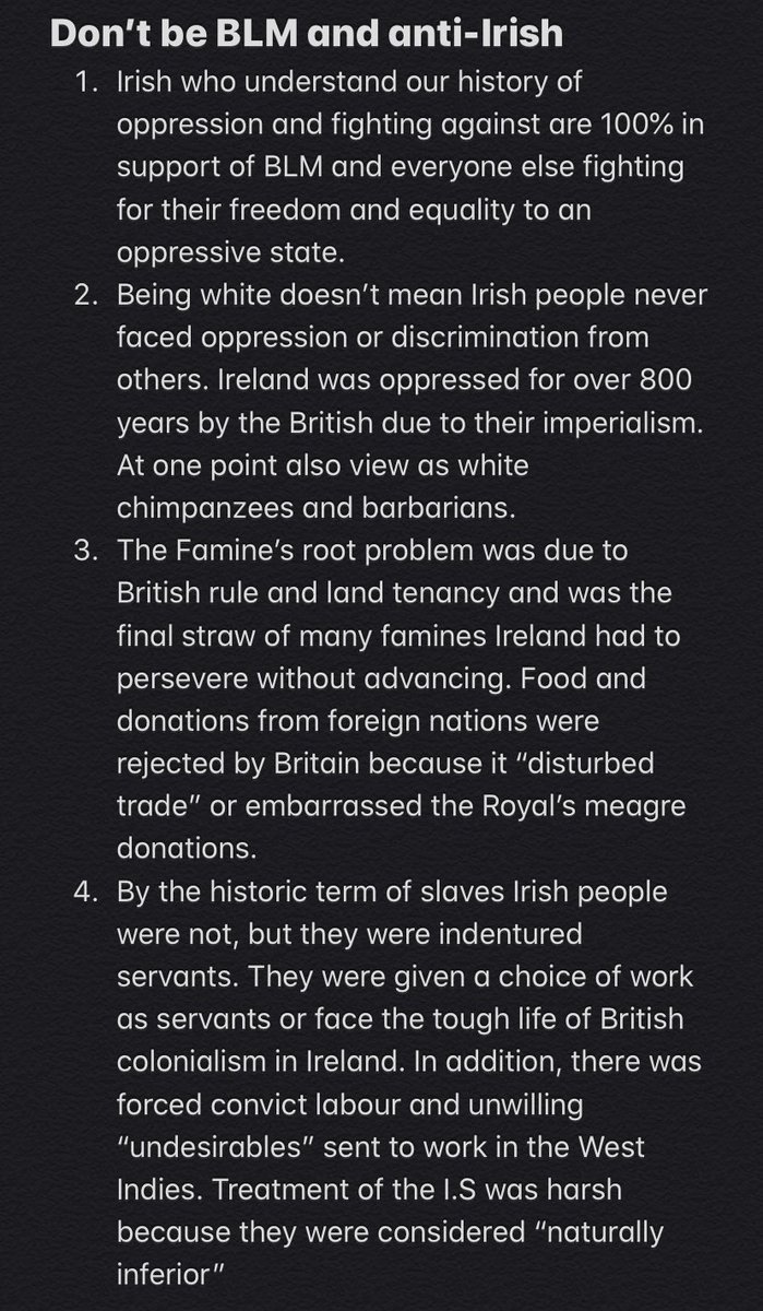 My Thread on Anti-Irish sentiment from Black Lives Matter supporters and anyone else.  @CHPYXO Be better, please and thank you. We’re all in this together.