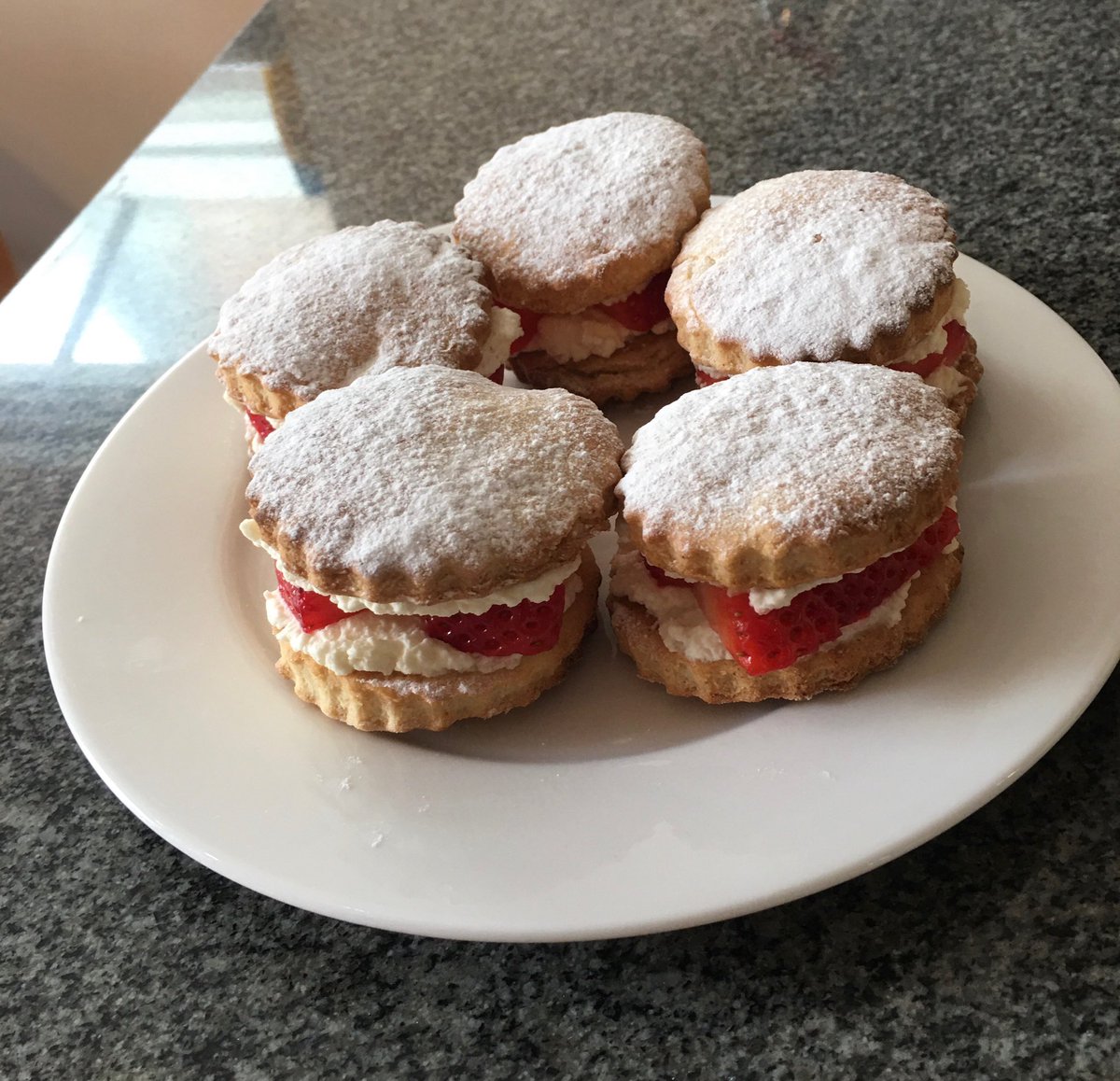 8. Family bake-off. Here are my biscuit-round-winning strawberry shortcakes.