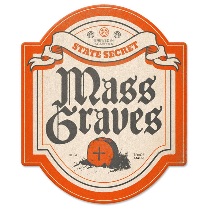 The pubs have reopened. For the past week we have been posting 1970s beer mats from the Scarfolk council archives. Visit Scarfolk & collect them all!  https://scarfolk.blogspot.com  #7: "State Secret Mass Graves"  #PubsOpening  #WelcomeBackPubs  #SuperSpreaderSaturday  #PubsReopening