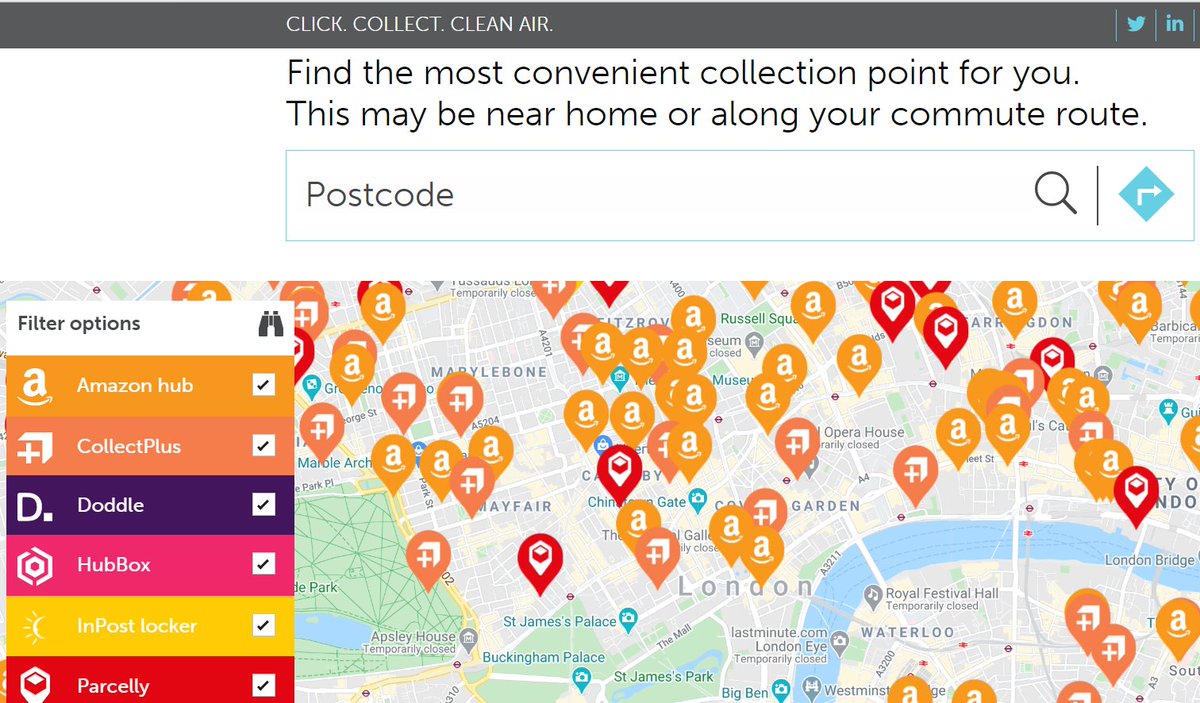 Rather than risk being out for a delivery, leading to a second van delivery, people have items delivered to a convenient point (which also means the van driver replaces several stops with one).  https://clickcollect.london/ 