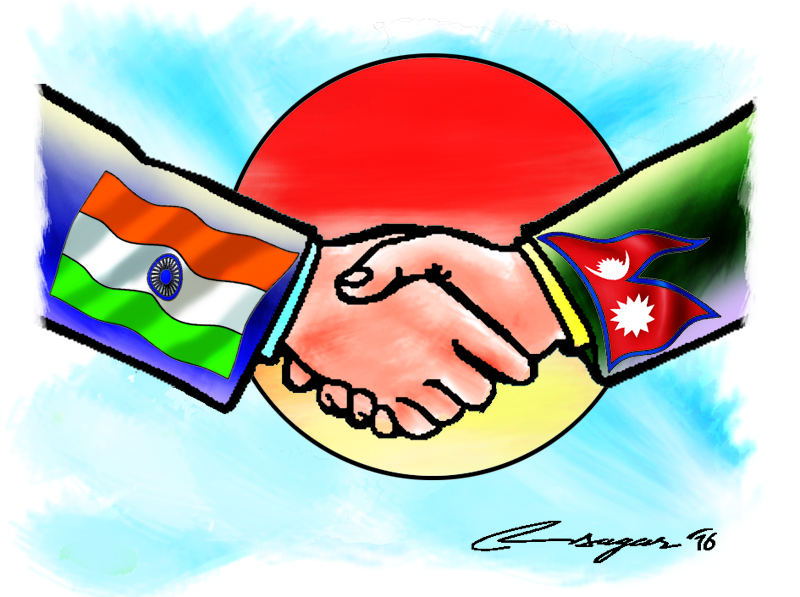 Nepalese party and India****************************The India-Nepal Treaty of Peace and Friendship of 1950 forms the bedrock of the special relations that exist between India and Nepal.**The two countries share an open border and unhindered movement of people