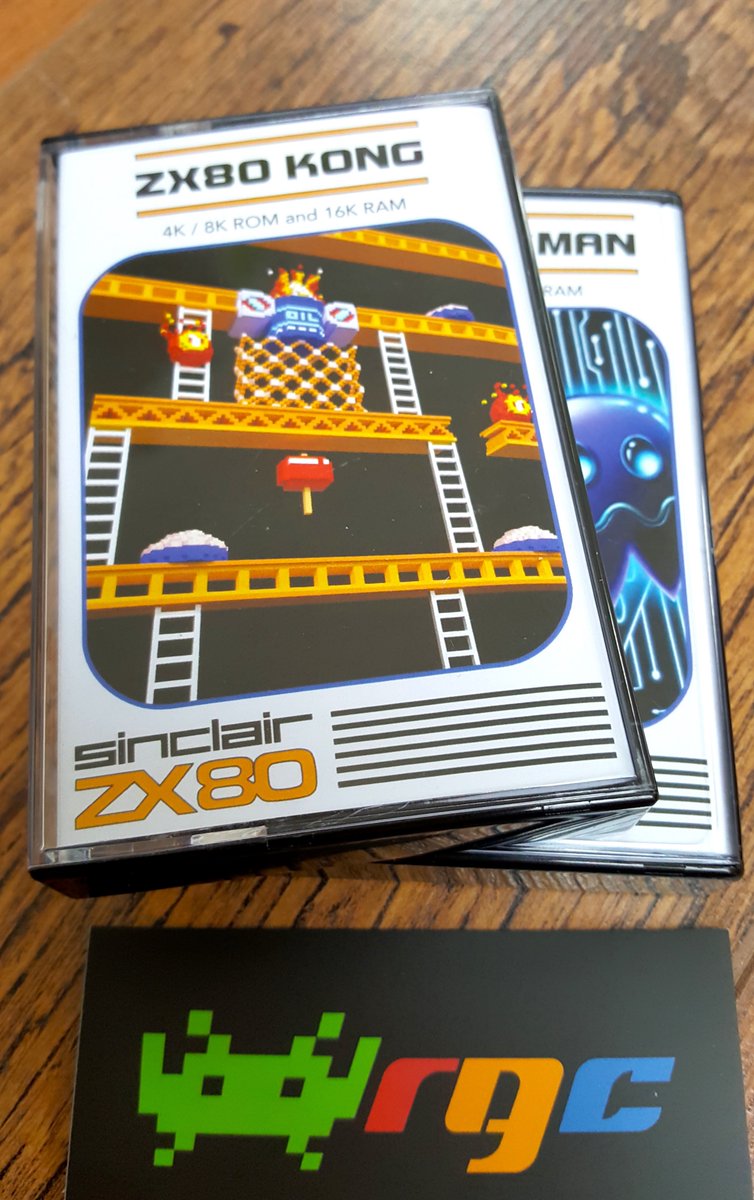 RetroGamesColl's tweet photo. #ZX80 Kong to go with the Pacman I got recently. Another gem from @Simon_Cronosoft. Games on cassette in 2020? Yes please.
#retrogaming #sinclairzx80 #sinclairzx81 #zx81 https://t.co/nHyBqzakt1