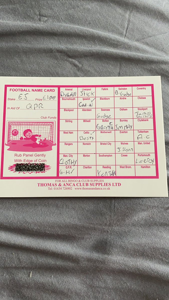 Football Card⚽️ 

£5 a team, £100 for the winner! If you’re intrested, drop us a message