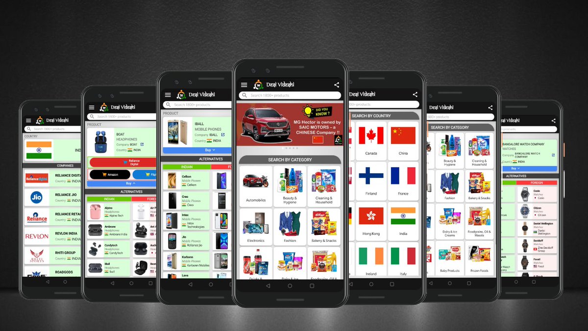 _Sid_Shinde_'s tweet photo. @narendramodi @LinkedIn We created the "DESI VIDESHI" App.

https://t.co/UpO6j5pdS9

It provides info on 1800+ PRODUCTS and provides INDIAN ALTERNATIVES to all FOREIGN PRODUCTS.

#BoycottChineseProducts #AatmanirbharBharat #walletpower #VocalForLocal #supprtmadeinindia https://t.co/B0vn16Isxi